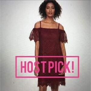 Hope & Harlow Off The Shoulder Autumn Shift Dress